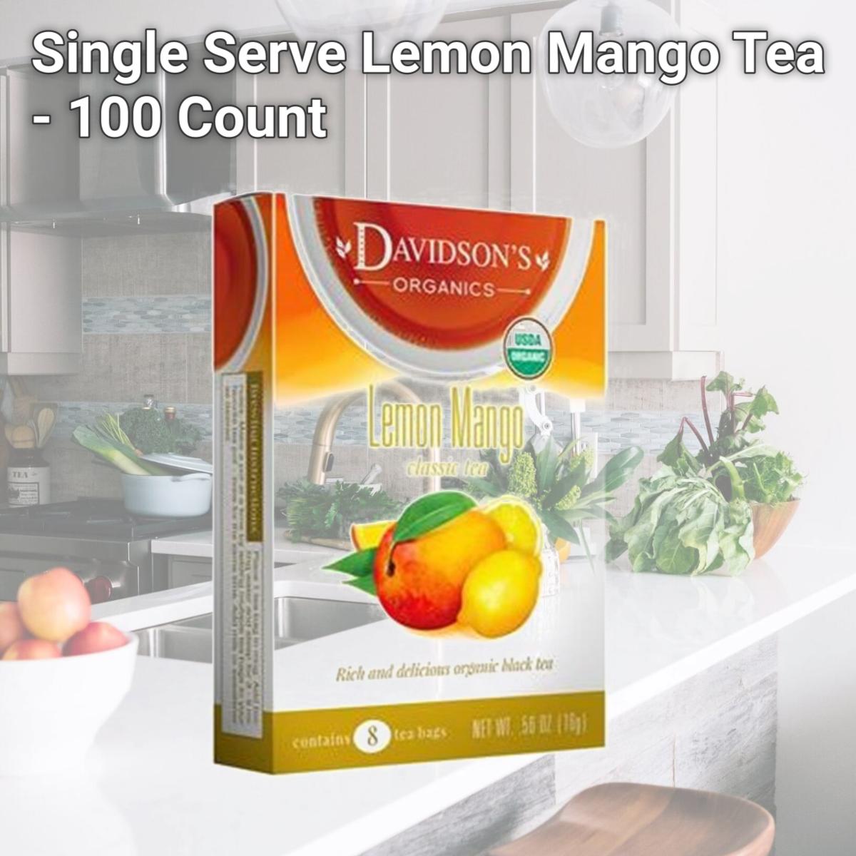 Picture of Davidsons Organics 1144 Single Serve Lemon Mango Tea - 100 Count