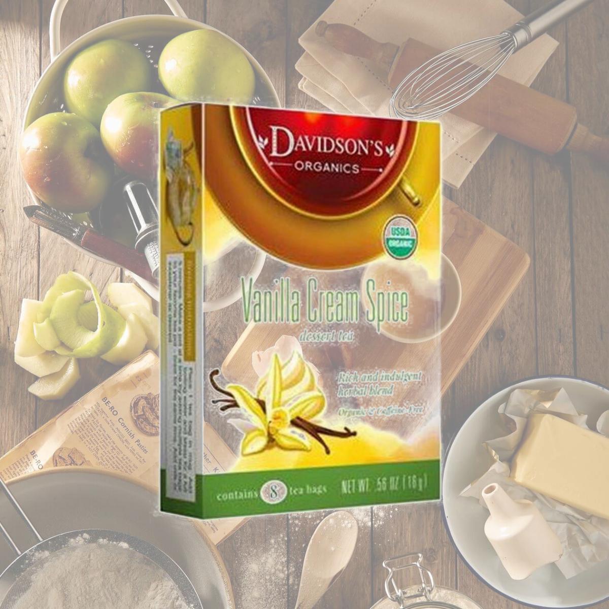 Picture of Davidsons Organics 1154 Single Serve Vanilla Cream Spice Tea - 100 Count