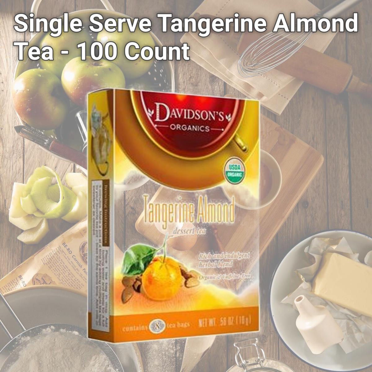 Picture of Davidsons Organics 1156 Single Serve Tangerine Almond Tea - 100 Count