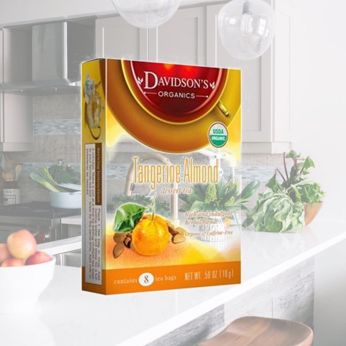 Picture of Davidsons Organics 1156 Single Serve Tangerine Almond Tea - 100 Count