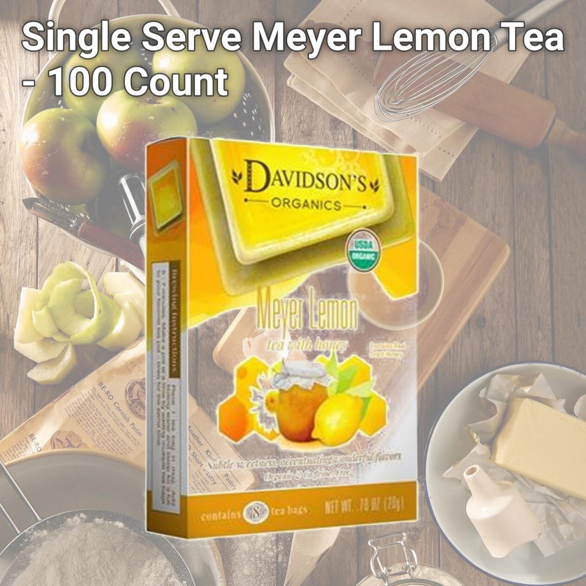 Picture of Davidsons Organics 1162 Single Serve Meyer Lemon Tea - 100 Count