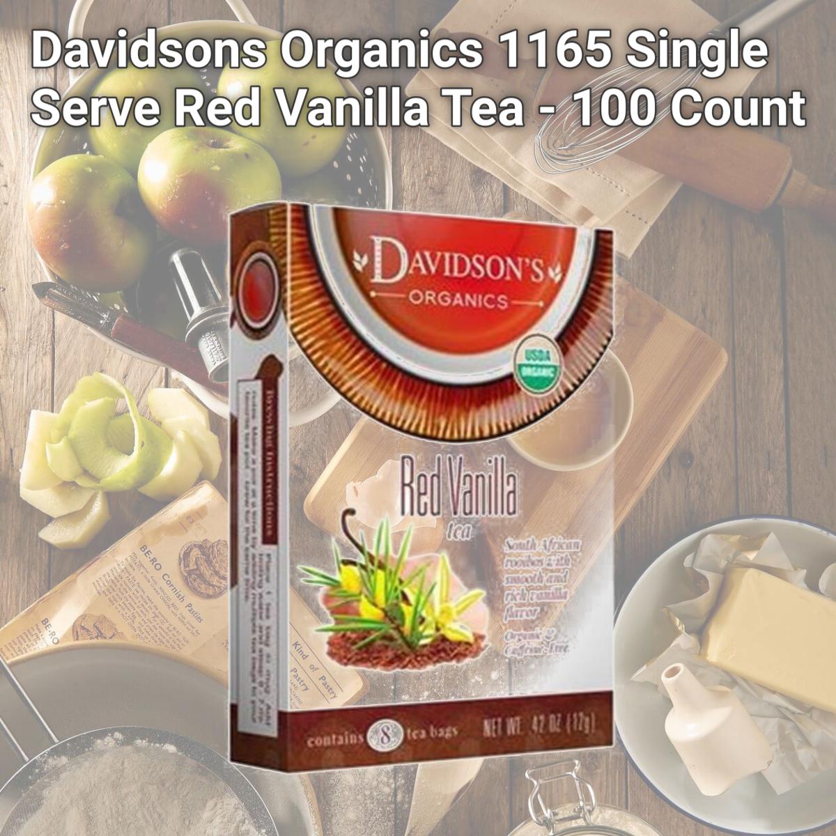 Picture of Davidsons Organics 1165 Single Serve Red Vanilla Tea - 100 Count