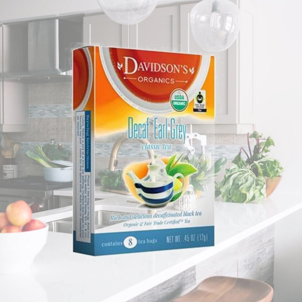 Picture of Davidsons Organics 1171 Single Serve Decaffeinated Earl Grey Tea - 100 Count