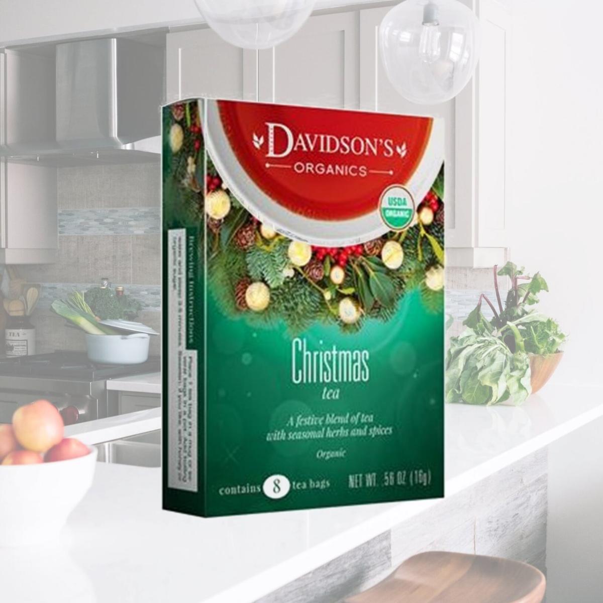 Picture of Davidsons Organics 1186 Single Serve Christmas Tea - 100 Count