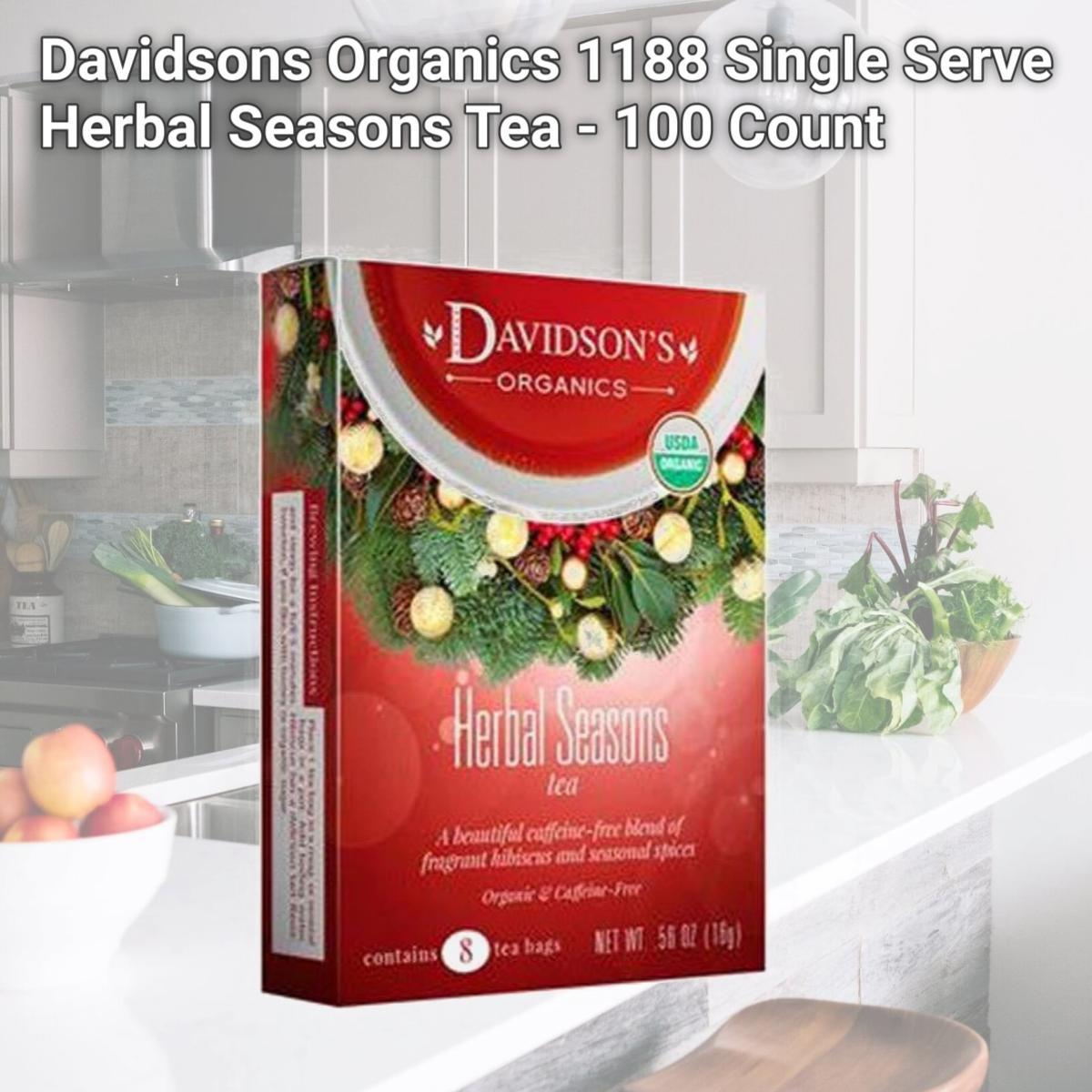 Picture of Davidsons Organics 1188 Single Serve Herbal Seasons Tea - 100 Count