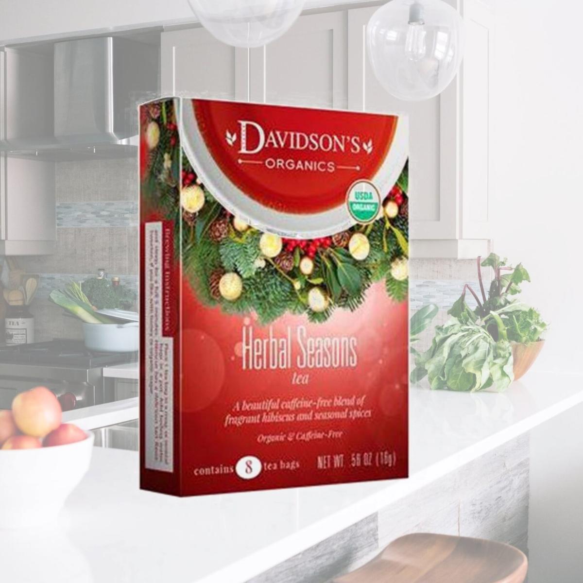 Picture of Davidsons Organics 1188 Single Serve Herbal Seasons Tea - 100 Count