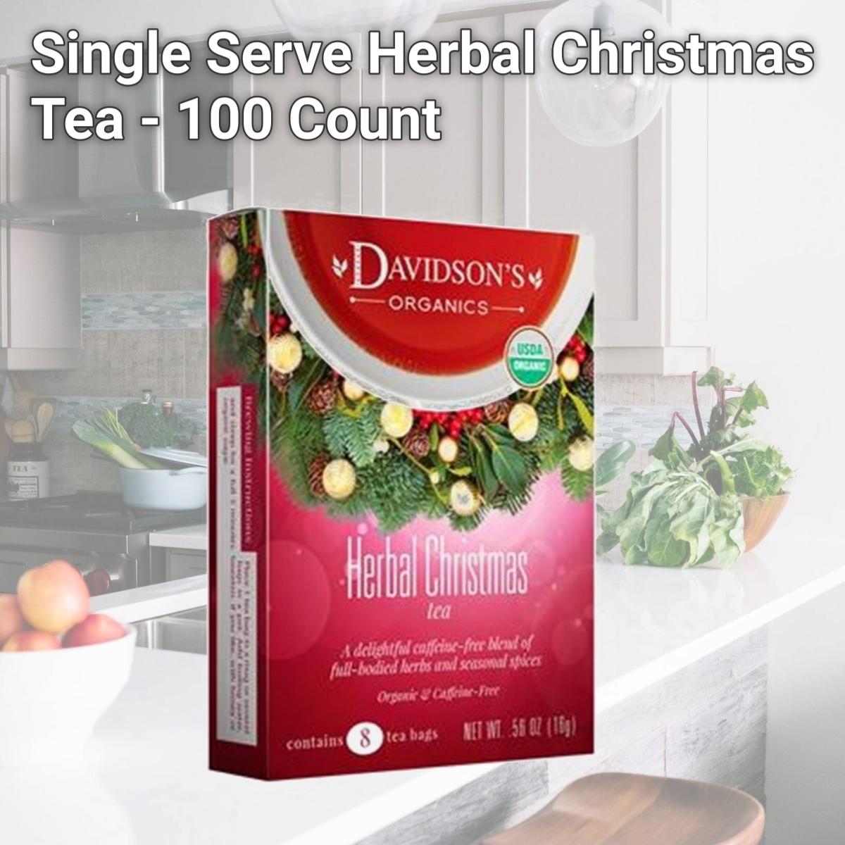Picture of Davidsons Organics 1191 Single Serve Herbal Christmas Tea - 100 Count