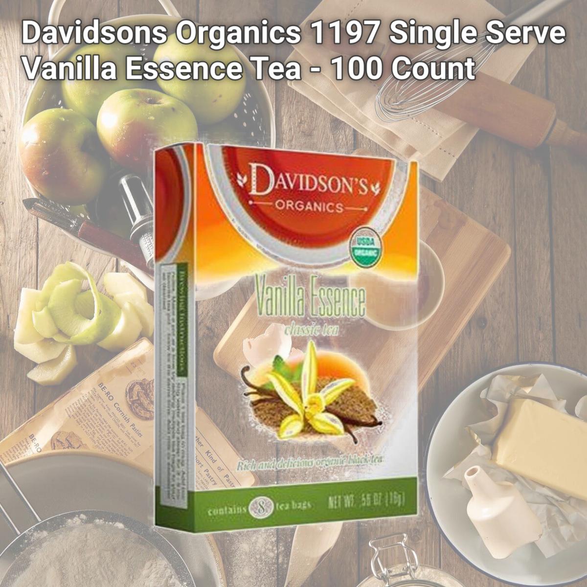 Picture of Davidsons Organics 1197 Single Serve Vanilla Essence Tea - 100 Count