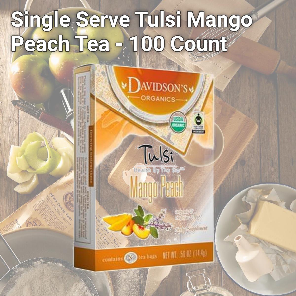 Picture of Davidsons Organics 1218 Single Serve Tulsi Mango Peach Tea - 100 Count
