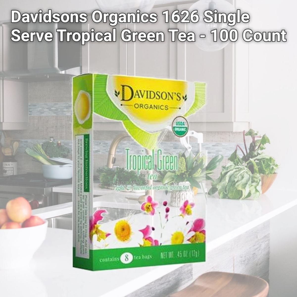 Picture of Davidsons Organics 1626 Single Serve Tropical Green Tea - 100 Count