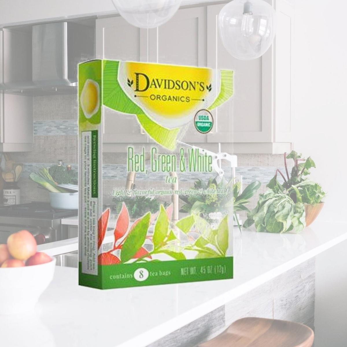 Picture of Davidsons Organics 1628 Single Serve Red, Green & White Tea - 100 Count
