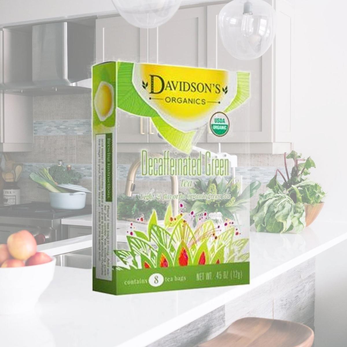 Picture of Davidsons Organics 1631 Single Serve Decaffeinated Green Tea - 100 Count