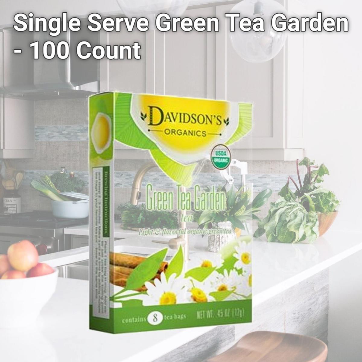 Picture of Davidsons Organics 1632 Single Serve Green Tea Garden - 100 Count