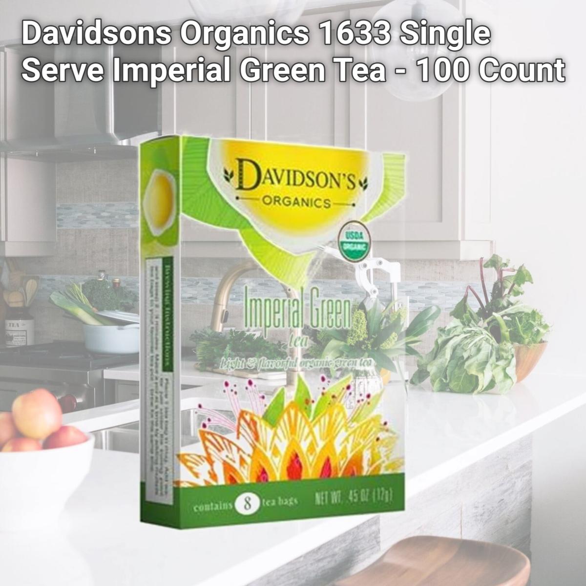 Picture of Davidsons Organics 1633 Single Serve Imperial Green Tea - 100 Count