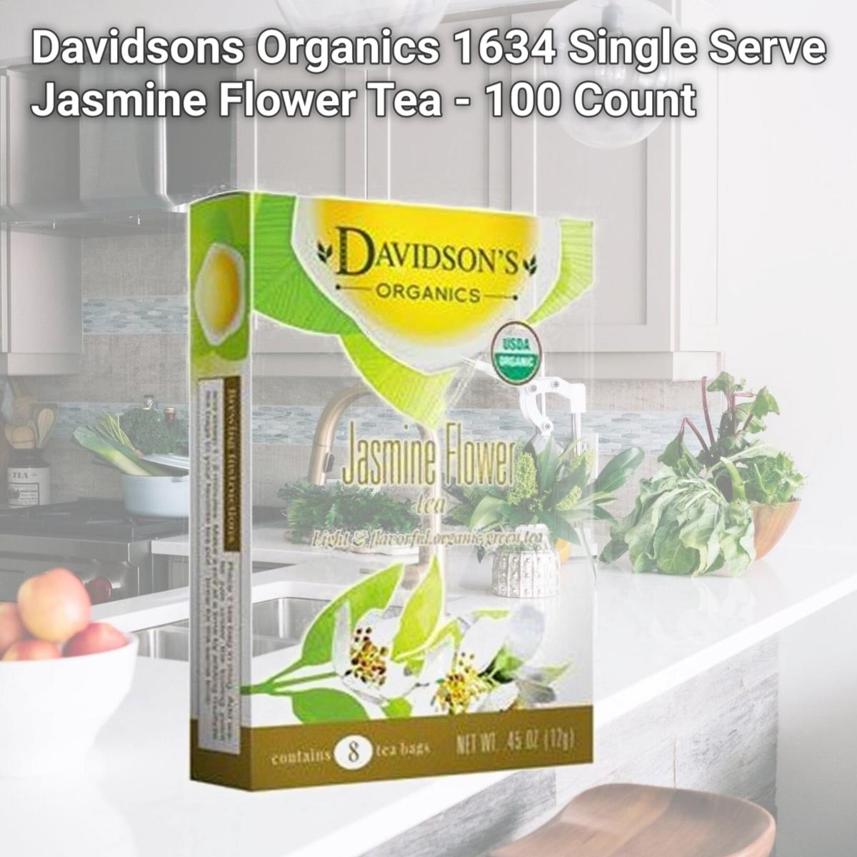 Picture of Davidsons Organics 1634 Single Serve Jasmine Flower Tea - 100 Count