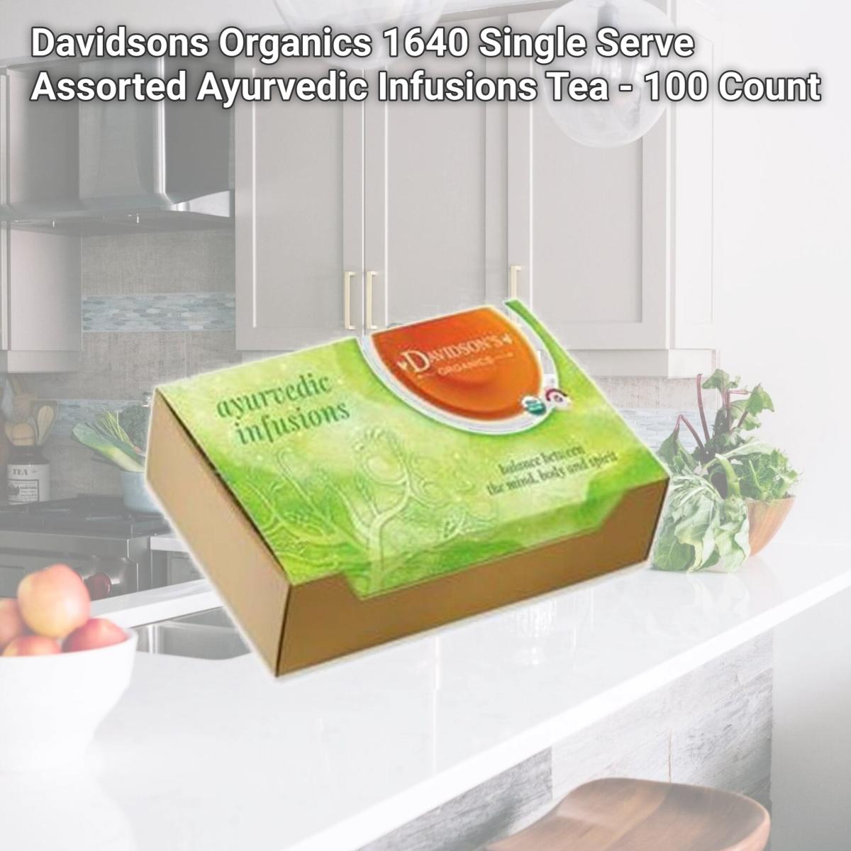 Picture of Davidsons Organics 1640 Single Serve Assorted Ayurvedic Infusions Tea - 100 Count