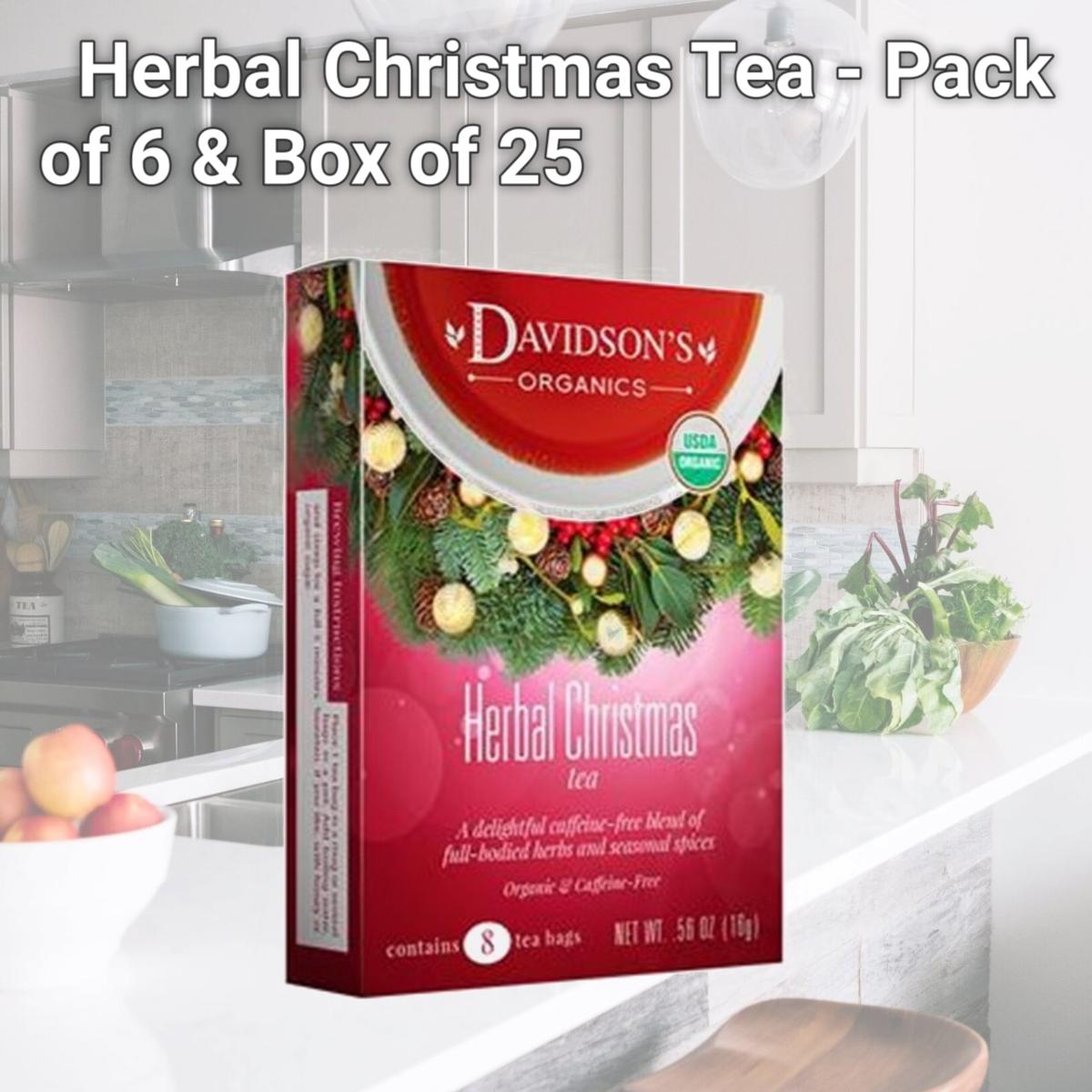 Picture of Davidsons Organics 2085 Herbal Christmas Tea - Pack of 6 & Box of 25