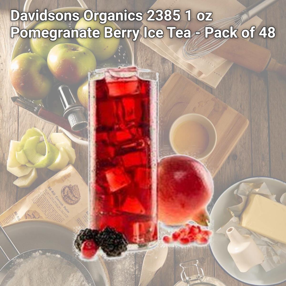 Picture of Davidsons Organics 2385 1 oz Pomegranate Berry Ice Tea - Pack of 48