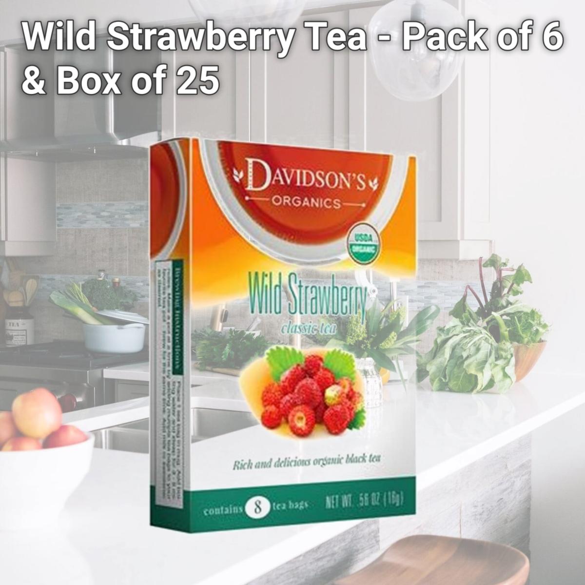 Picture of Davidsons Organics 2566 Wild Strawberry Tea - Pack of 6 & Box of 25