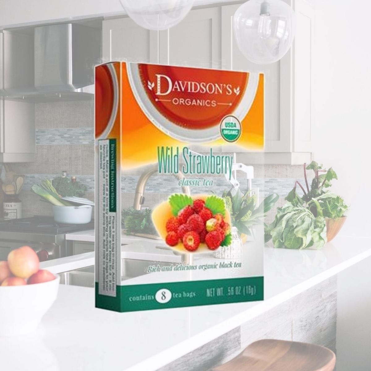 Picture of Davidsons Organics 2566 Wild Strawberry Tea - Pack of 6 & Box of 25