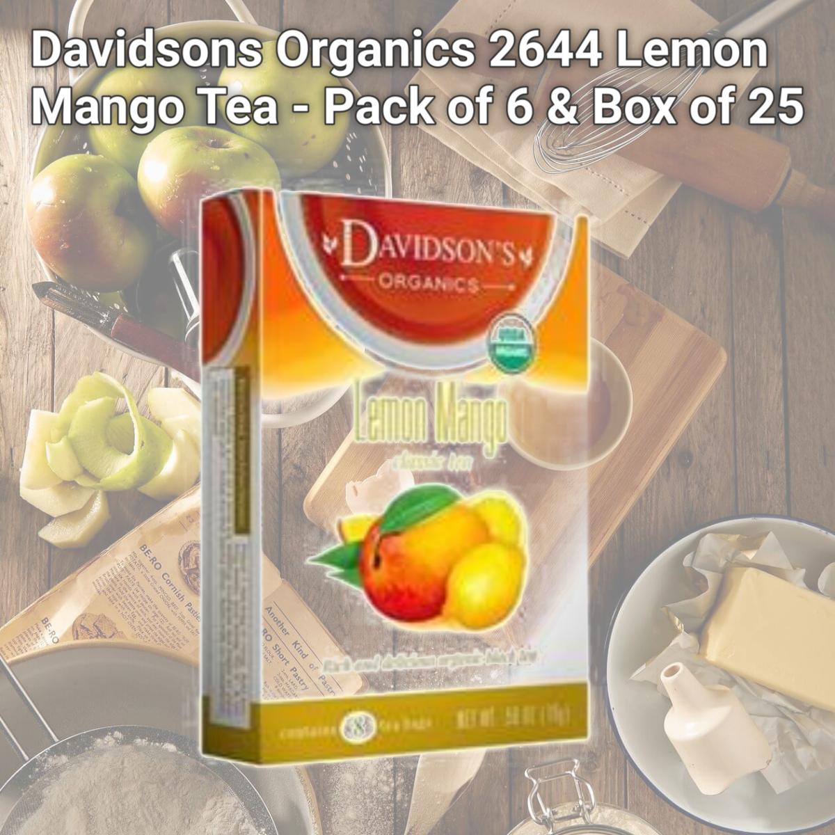 Picture of Davidsons Organics 2644 Lemon Mango Tea - Pack of 6 & Box of 25