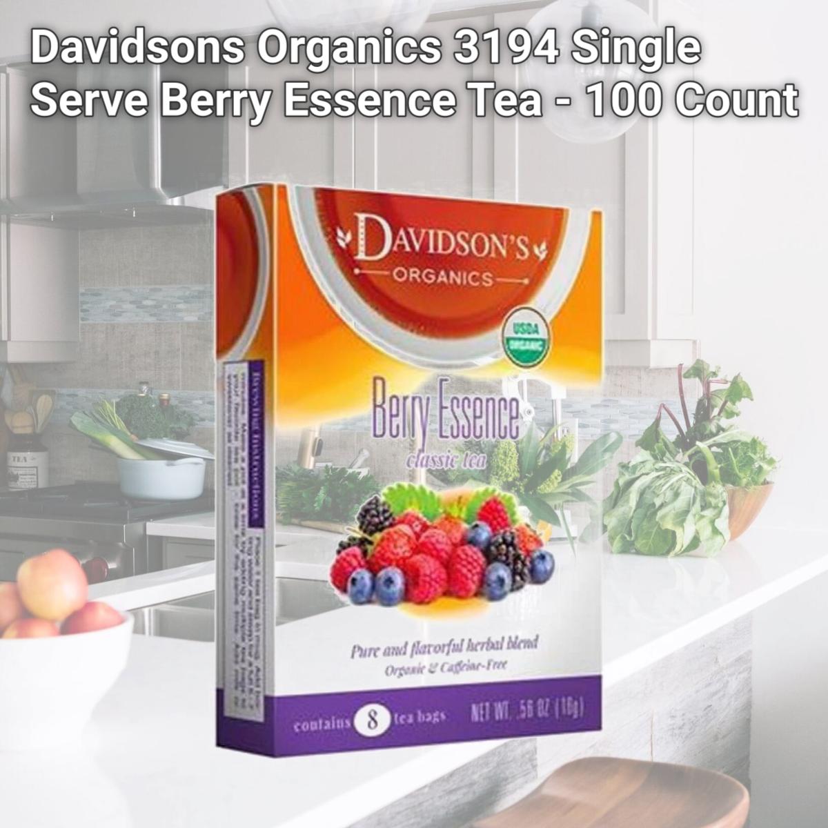 Picture of Davidsons Organics 3194 Single Serve Berry Essence Tea - 100 Count