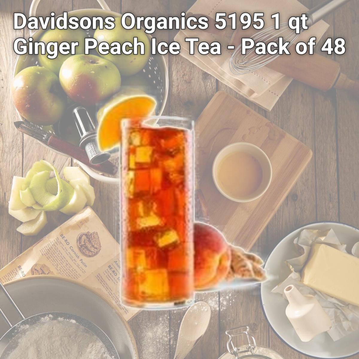 Picture of Davidsons Organics 5195 1 qt Ginger Peach Ice Tea - Pack of 48