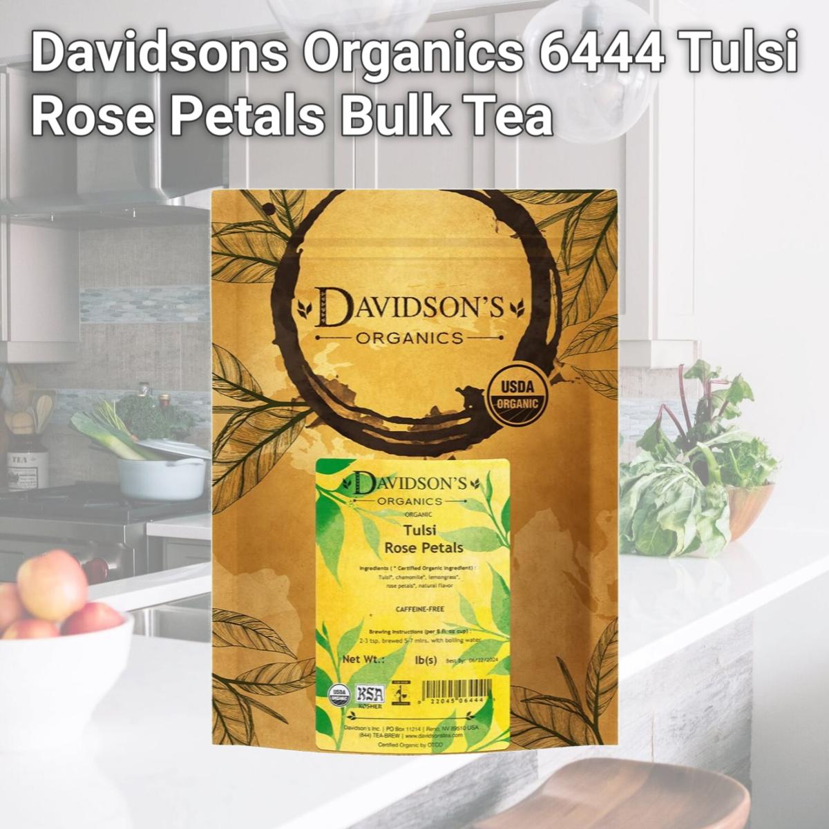 Picture of Davidsons Organics 6444 Tulsi Rose Petals Bulk Tea