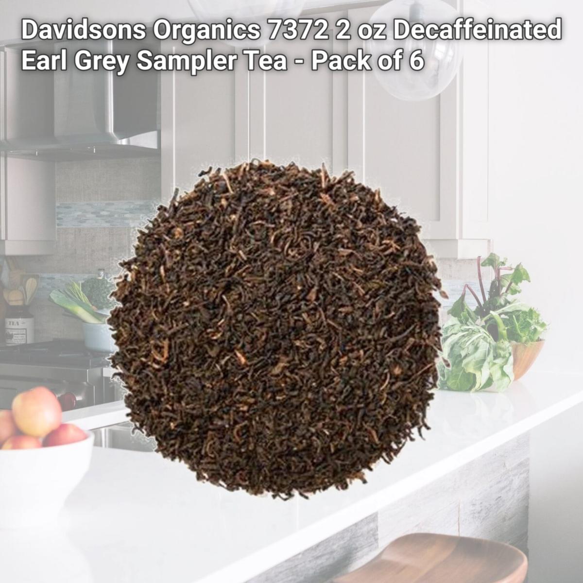 Picture of Davidsons Organics 7372 2 oz Decaffeinated Earl Grey Sampler Tea - Pack of 6