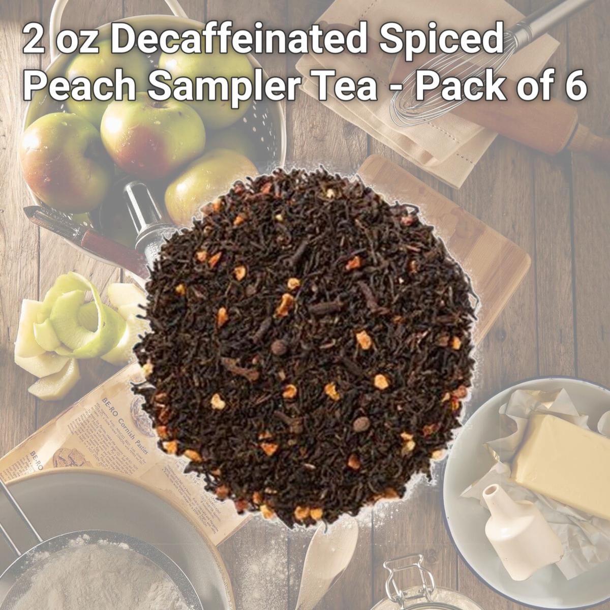 Picture of Davidsons Organics 7374 2 oz Decaffeinated Spiced Peach Sampler Tea - Pack of 6