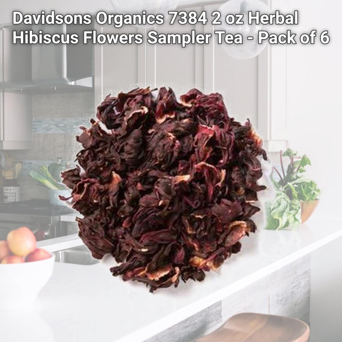 Picture of Davidsons Organics 7384 2 oz Herbal Hibiscus Flowers Sampler Tea - Pack of 6