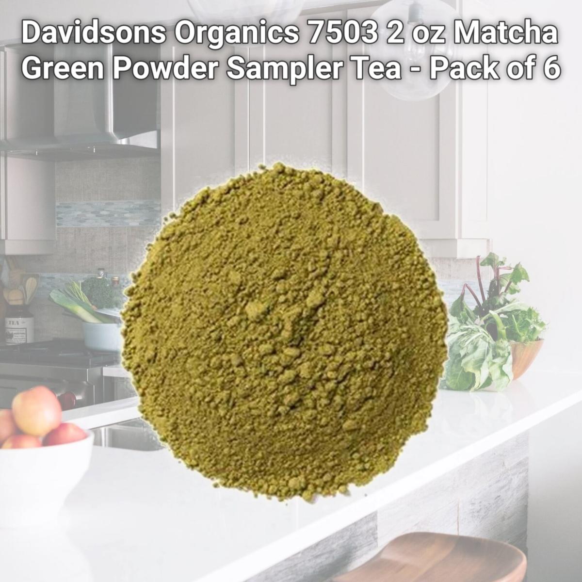 Picture of Davidsons Organics 7503 2 oz Matcha Green Powder Sampler Tea - Pack of 6