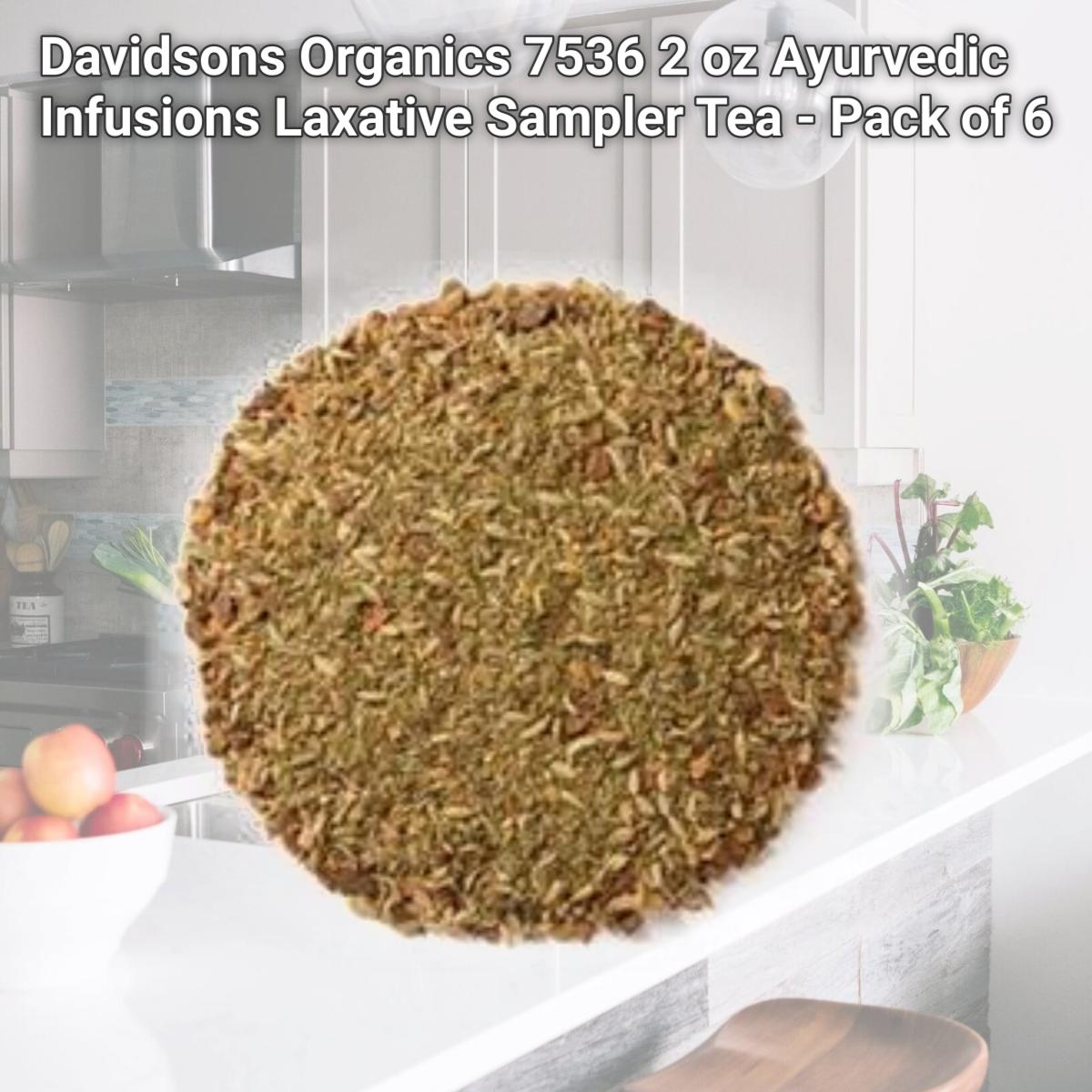 Picture of Davidsons Organics 7536 2 oz Ayurvedic Infusions Laxative Sampler Tea - Pack of 6
