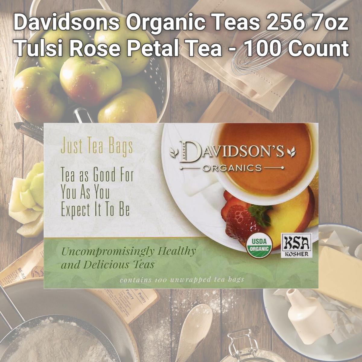 Picture of Davidsons Organic Teas 256 7oz Tulsi Rose Petal Tea - 100 Count