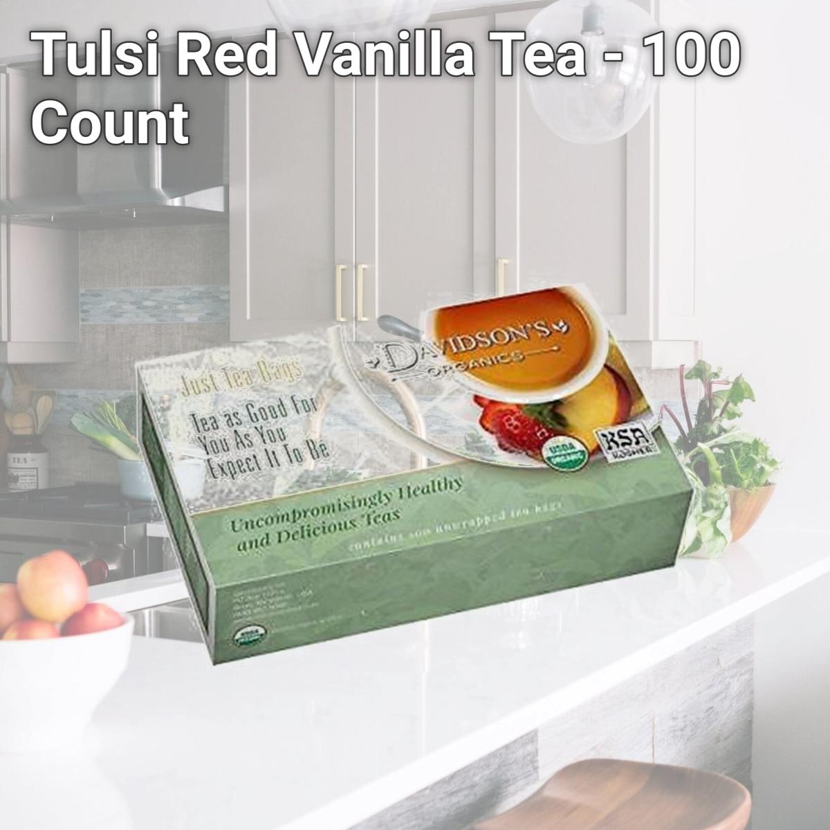 Picture of Davidsons Organic Teas 258 Tulsi Red Vanilla Tea - 100 Count