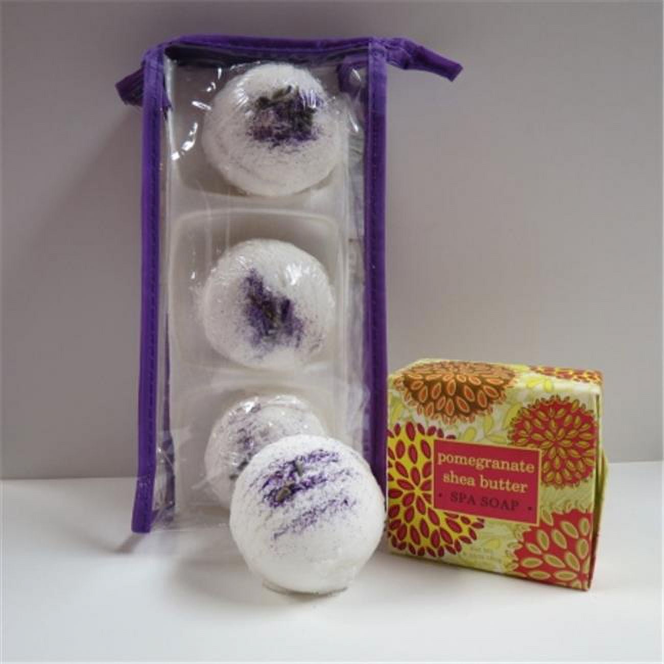 Deadsea-bbtlp03 3 Pack Lavender Pomegranates Bubble Bath Truffles, 6.35 Pomegranate Shea Body Butter Soap