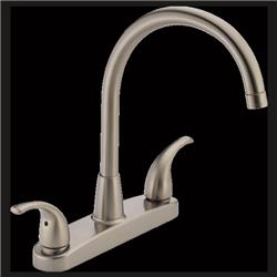 P299568lf-ss Stainless Steel Two Handle Kitchen Faucet