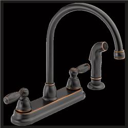 P299575lf-ob Oil Rubbed Bronze Two Handle Kitchen Faucet