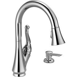 16968-sd-dst Single Handle Pull-down Kitchen Faucet With Soap Dispenser