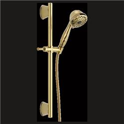 51589-pb Polished Brass Universal Single Function Slide Bar Hand Shower