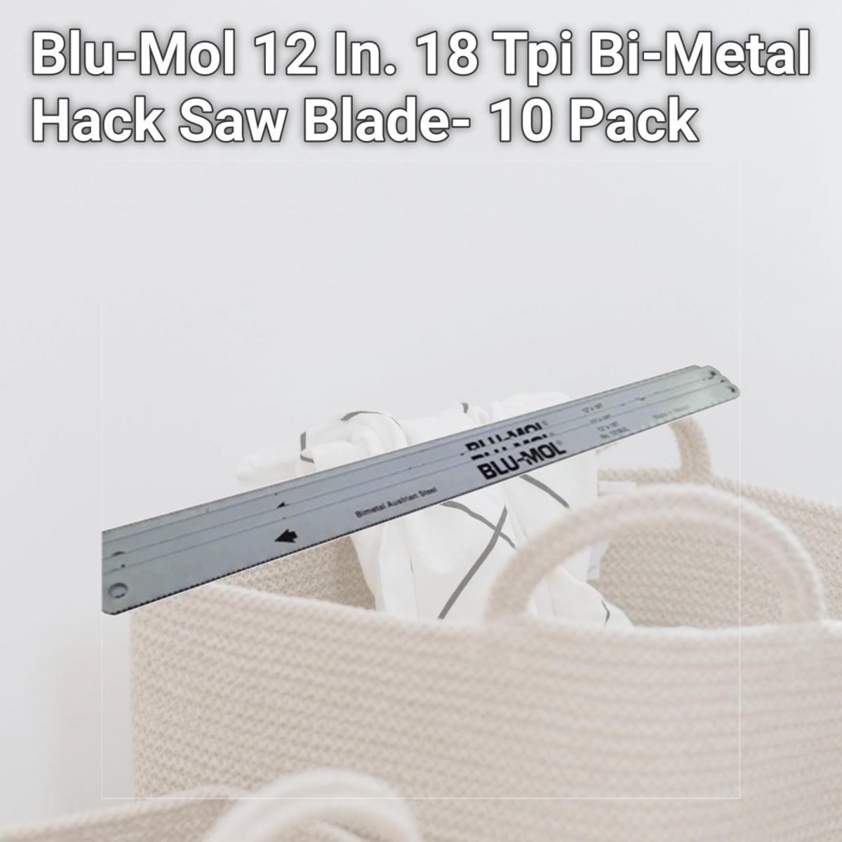 Picture of Disston 1218UL-10 Blu-Mol 12 In. 18 Tpi Bi-Metal Hack Saw Blade- 10 Pack