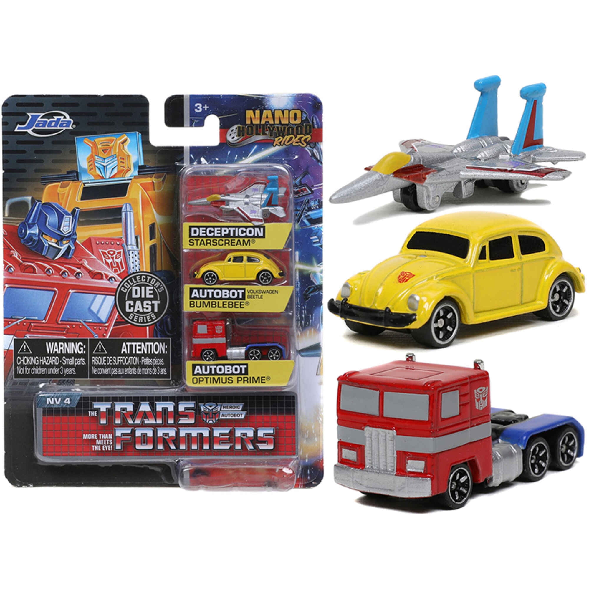 Jada  Transformers Release 2 Nano Hollywood Rides Diecast Model Set - 3 Piece