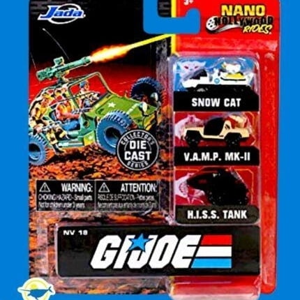 Jada 32083 G I Joe Set Nano Hollywood Rides Diecast Model Set - 3 Piece