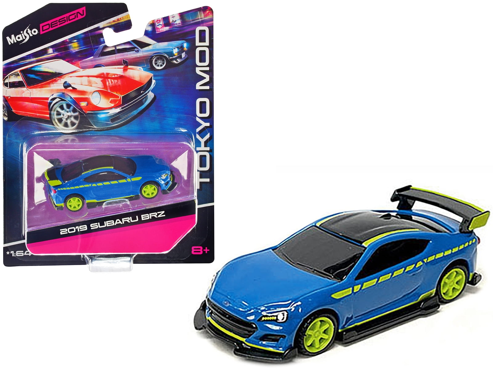 UPC 090159065852 product image for Maisto 15494-22C 1 to 64 Scale 2019 Subaru BRZ Blue with Black Top & Bright Gree | upcitemdb.com