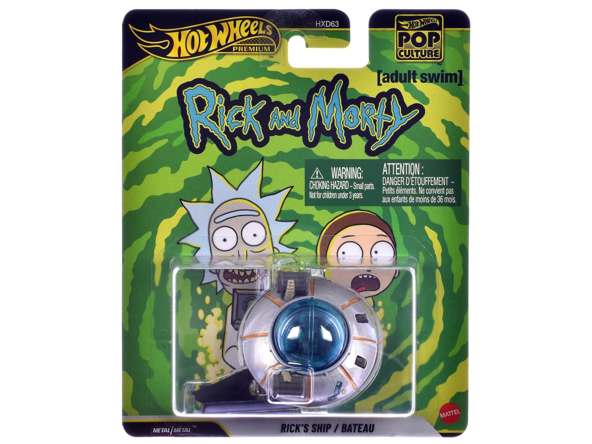 JHW95 Ricks Ship Rick & Morty 2013-Current TV Series Pop Culture Series Diecast Model Car, Silver