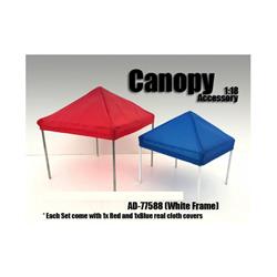 77588 1 By 18 Scale Canopy Accessory Blue & Red With 1 White Frame
