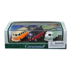71308 1 By 72 Scale Diecast Volkswagen Bus Gift Set In Display Showcase Model Cars, 3 Piece