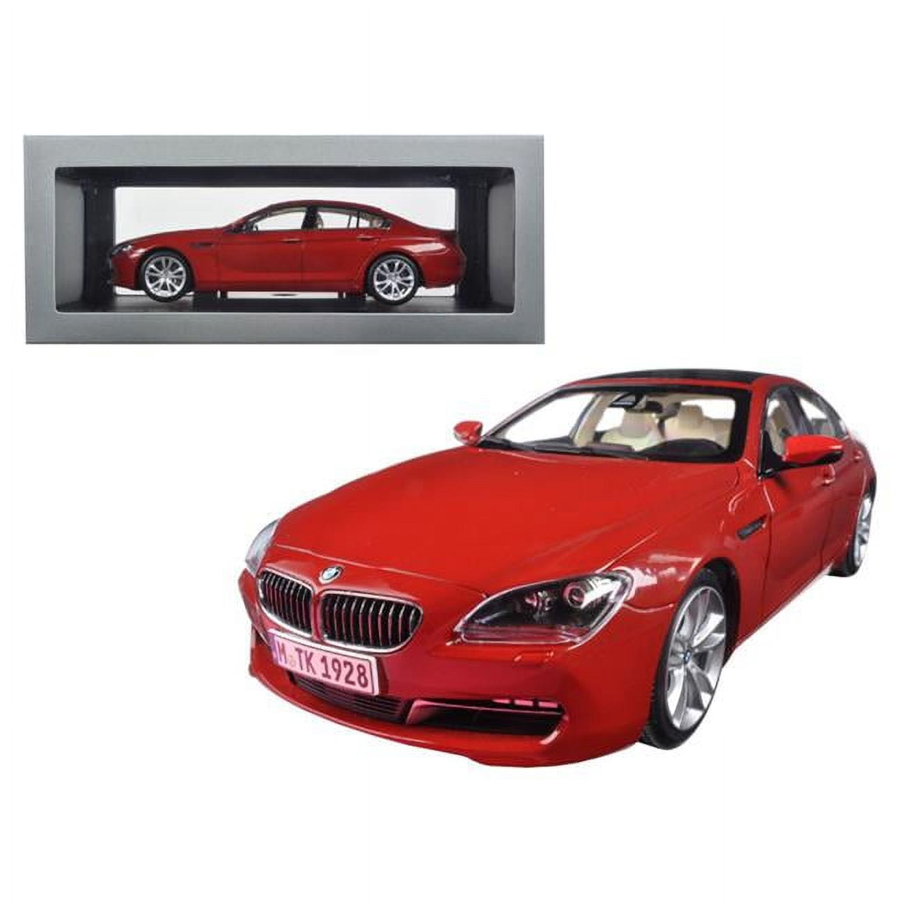 97033 1 By 18 Scale Diecast Bmw 650i Gran Coupe 6 Series F06 Melbourne Red Model Car