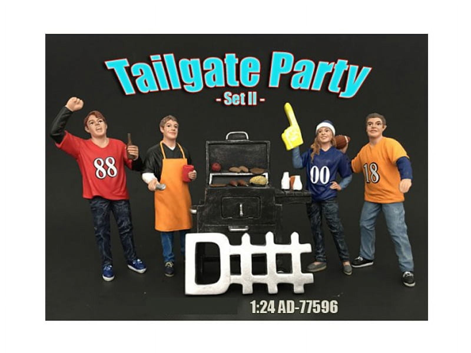 77596 Tailgate Party Set Ii Figure Set For 124 Scale, 4 Piece