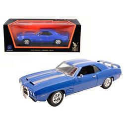 92368bl 1969 Pontiac Firebird Trans Am 1 By 18 Diecast Model Car - Blue